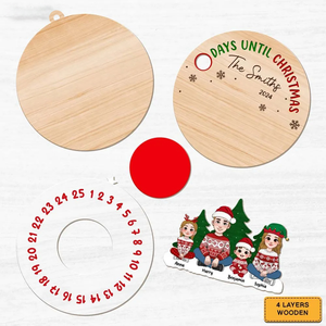 Countdown Until Christmas - Personalized Christmas Family Countdown Ornament