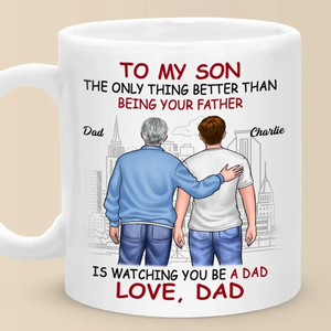 Proud Of You - Personalized Custom Mug - Father's Day Gift For Son, Grandson