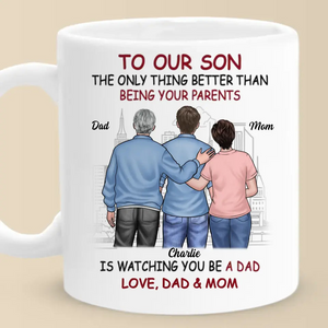 Proud Of You - Personalized Custom Mug - Father's Day Gift For Son, Grandson