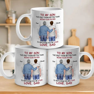 Proud Of You - Personalized Custom Mug - Father's Day Gift For Son, Grandson