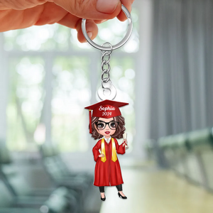 Class Of Senior Graduation Gift - Personalized Acrylic Keychain - Gift For Her, Daughter, Grad Ceremony, Commencement