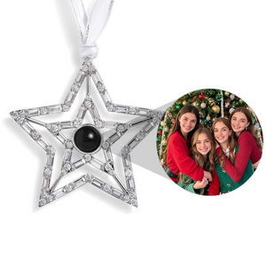 Custom Photo Star Projection Ornament - Personalized Christmas Decoration Gifts