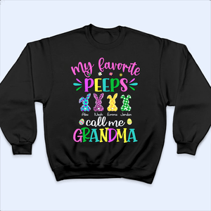 My Favorite Bunnies Call Me Grandma - Personalized Custom T Shirt - Easter Day, Birthday, Loving, Funny Gift for Grandma/Nana/Mimi, Mom, Wife, Grandparent, Easter Eggs - Suzitee Store