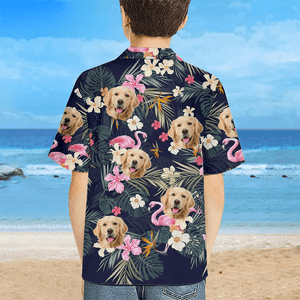 Custom Photo Summer Time - Dog & Cat Personalized Custom Unisex Tropical Hawaiian Aloha Beach Shirt - Funny, Loving Family Summer Vacay Vacation Gift, Birthday Gifts For Men, Women, Kids, Pet Owners, Pet Lovers - Suzitee Store