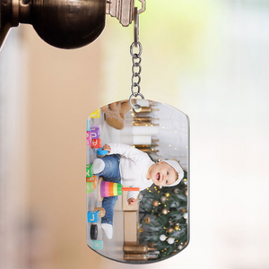 Calendar Custom Photo The Day You Became My Mommy - Personalized Aluminum Keychain - Gift For Mother, Father