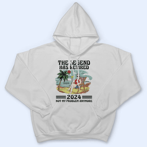 The Legend Has Retired Vintage - Retirement Gift For Beach Lovers, Dad, Mom, Grandpa, Grandma - Family Personalized Unisex T-shirt, Hoodie, Sweatshirt