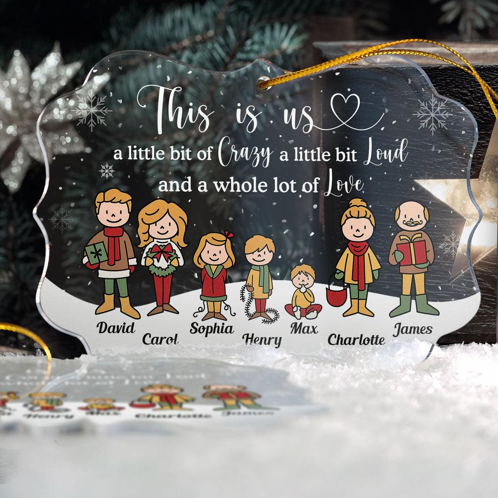 This Is Us - Personalized Acrylic Medallion Ornament - Gift for Him/Her, Besties, Friends, Sister/Brother, Family Members