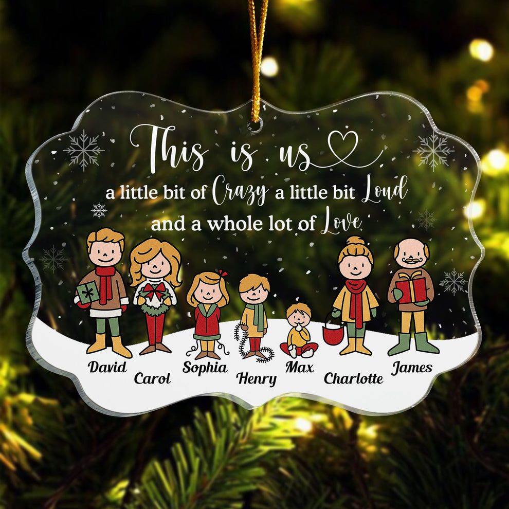 This Is Us - Personalized Acrylic Medallion Ornament - Gift for Him/Her, Besties, Friends, Sister/Brother, Family Members