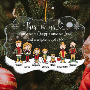 This Is Us - Personalized Medallion Acrylic Ornament - Gift for Him/Her, Besties, Friends, Sister/Brother, Family Members