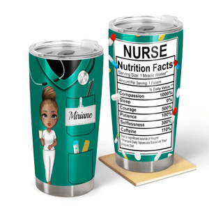 Nurse Nutrition Facts - Personalized Custom 20oz Fat Tumbler Cup - Personalized Gift For Her, Besties, Friends, Sister, Soul Sisters - Suzitee Store