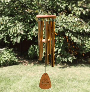 Custom Engraved Wind Chime - Family & Couple Anniversary Date - Gift For Couples, Valentine, Anniversary, Husband Wife, Her/Him