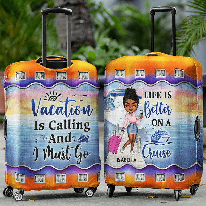 Just A Girl Boy Who Loves Cruising - Personalized Custom Luggage Cover - Gift For Traveling Lovers