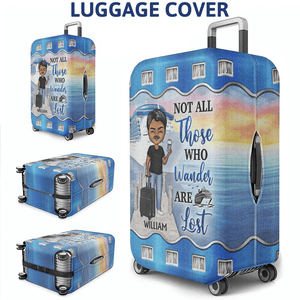 Just A Girl Boy Who Loves Cruising - Personalized Custom Luggage Cover - Gift For Traveling Lovers