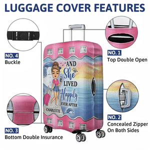 Just A Girl Boy Who Loves Cruising - Personalized Custom Luggage Cover - Gift For Traveling Lovers