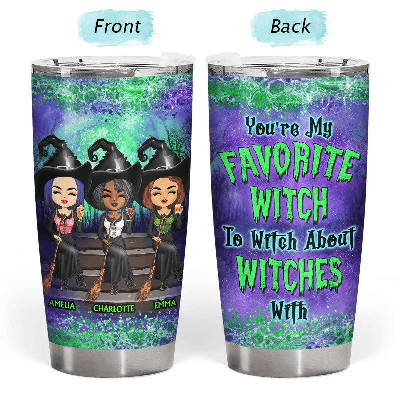 We're Not Sugar And Spice And Everything Nice - Personalized Custom 20oz Fat Tumbler Cup - Halloween Gift For Her, Besties, Friends, Sister, Soul Sisters