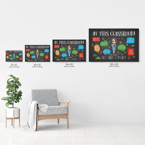 In This Classroom We Are A Team - Personalized Wrapped Canvas - Back To School, 1st Day of School - Custom Gift For Teachers & Educators | Decoration