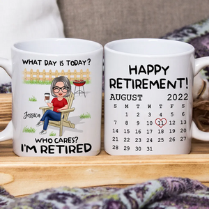 What Day Is Today - Personalized Custom Mug - Retirement Gift For Coworker, Retired Men/Women, Teacher, Nurse