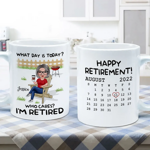 What Day Is Today - Personalized Custom Mug - Retirement Gift For Coworker, Retired Men/Women, Teacher, Nurse