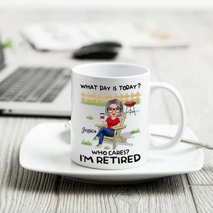 What Day Is Today - Personalized Custom Mug - Retirement Gift For Coworker, Retired Men/Women, Teacher, Nurse