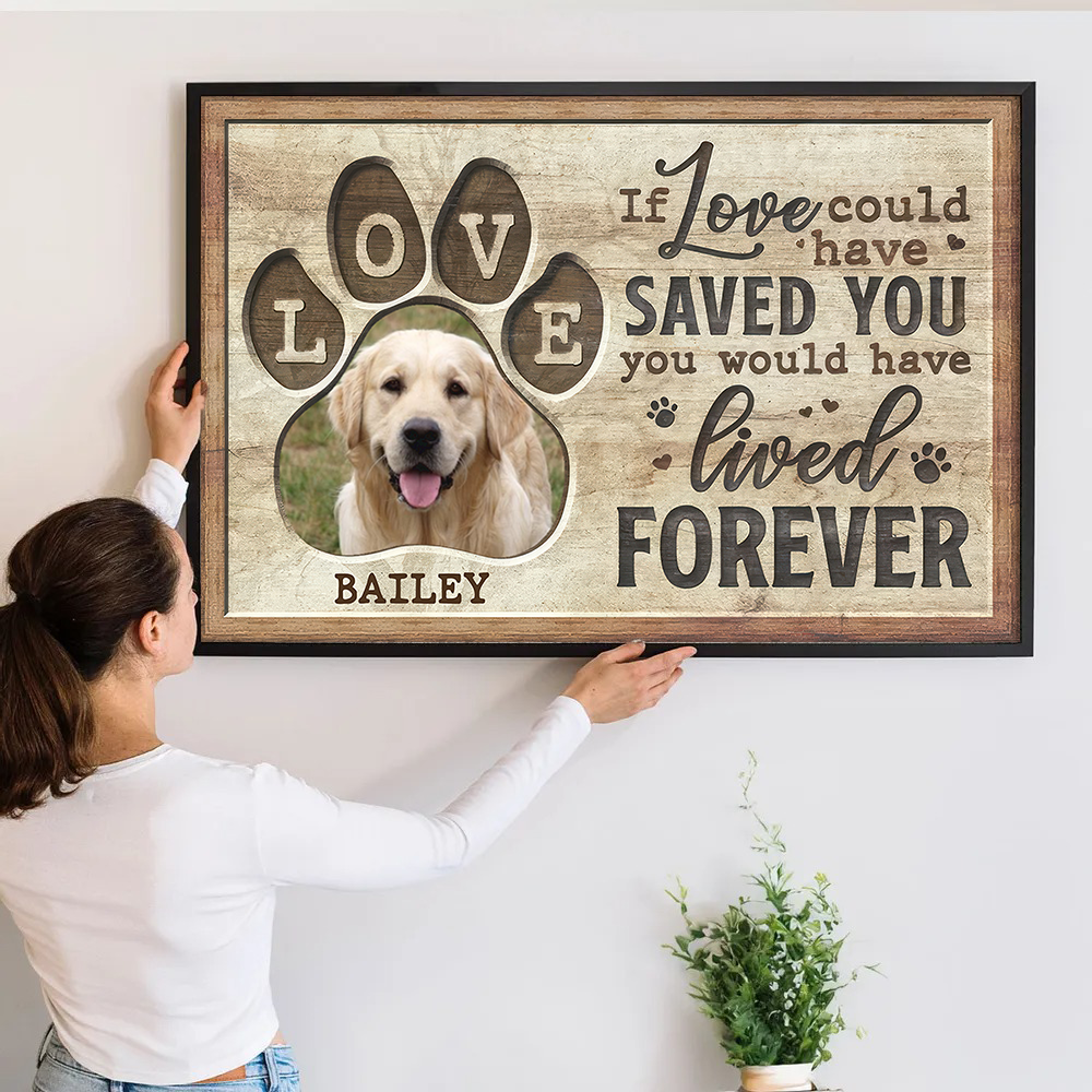 Custom Photo Memorial You Would Have Lived Forever | Personalized Sympathy Gifts for Pet Lovers, Dog Mom, Dog Dad, Cat Mom, Cat Dad | Poster