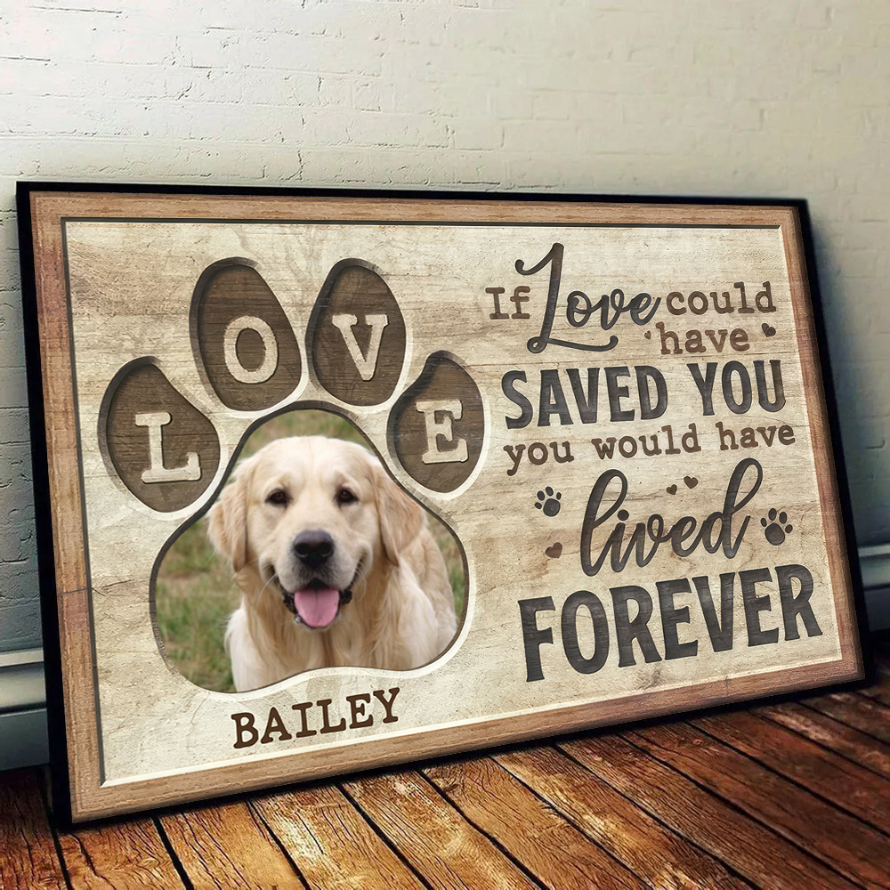 Custom Photo Memorial You Would Have Lived Forever | Personalized Sympathy Gifts for Pet Lovers, Dog Mom, Dog Dad, Cat Mom, Cat Dad | Poster