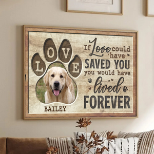 Custom Photo Memorial You Would Have Lived Forever | Personalized Sympathy Gifts for Pet Lovers, Dog Mom, Dog Dad, Cat Mom, Cat Dad | Poster