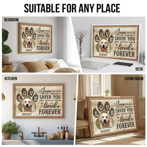 Custom Photo Memorial You Would Have Lived Forever | Personalized Sympathy Gifts for Pet Lovers, Dog Mom, Dog Dad, Cat Mom, Cat Dad | Poster