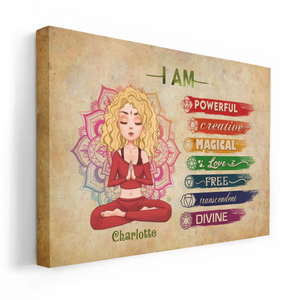 Yoga I Am - Personalized Poster/Canvas - Gift For Women, Yoga Lovers, Mental Health Gifts