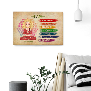 Custom Yoga Canvas -  Yoga Etiquette - Personalized Inspirational Gift for Women, Yoga Lovers, Mindfulness Decor, Meditation