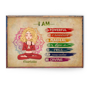 Yoga I Am - Personalized Poster/Canvas - Gift For Women, Yoga Lovers, Mental Health Gifts