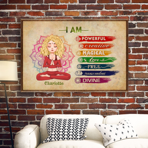 Yoga I Am - Personalized Poster/Canvas - Gift For Women, Yoga Lovers, Mental Health Gifts