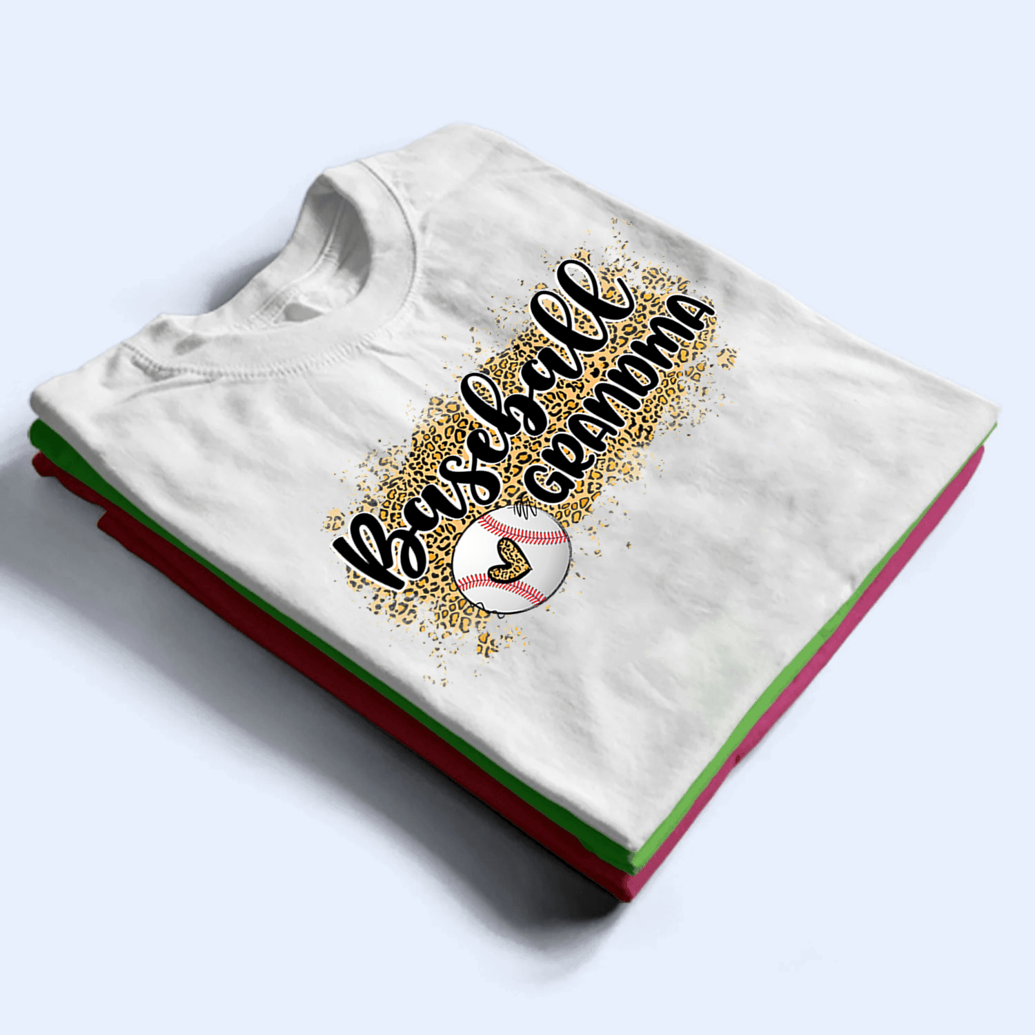 Baseball Grandma Leopard - Personalized Custom T Shirt - Gift for Grandma/Nana/Mimi, Mom, Wife, Grandparent - Suzitee Store