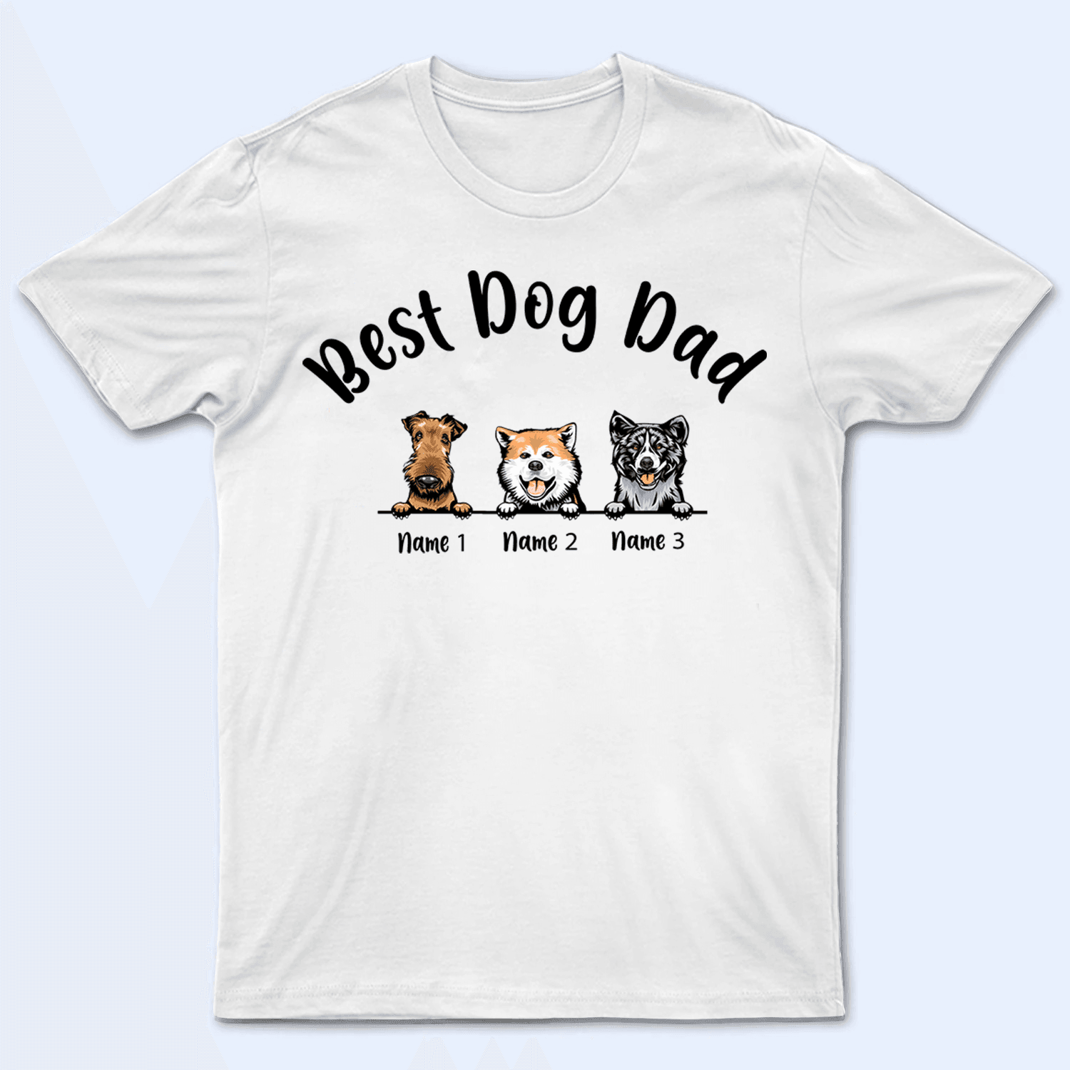 Best Dog Dad - Personalized Custom T Shirt - Birthday, Loving, Funny Gift For Dog Dad, Dog Owner, Dog Lovers - Suzitee Store