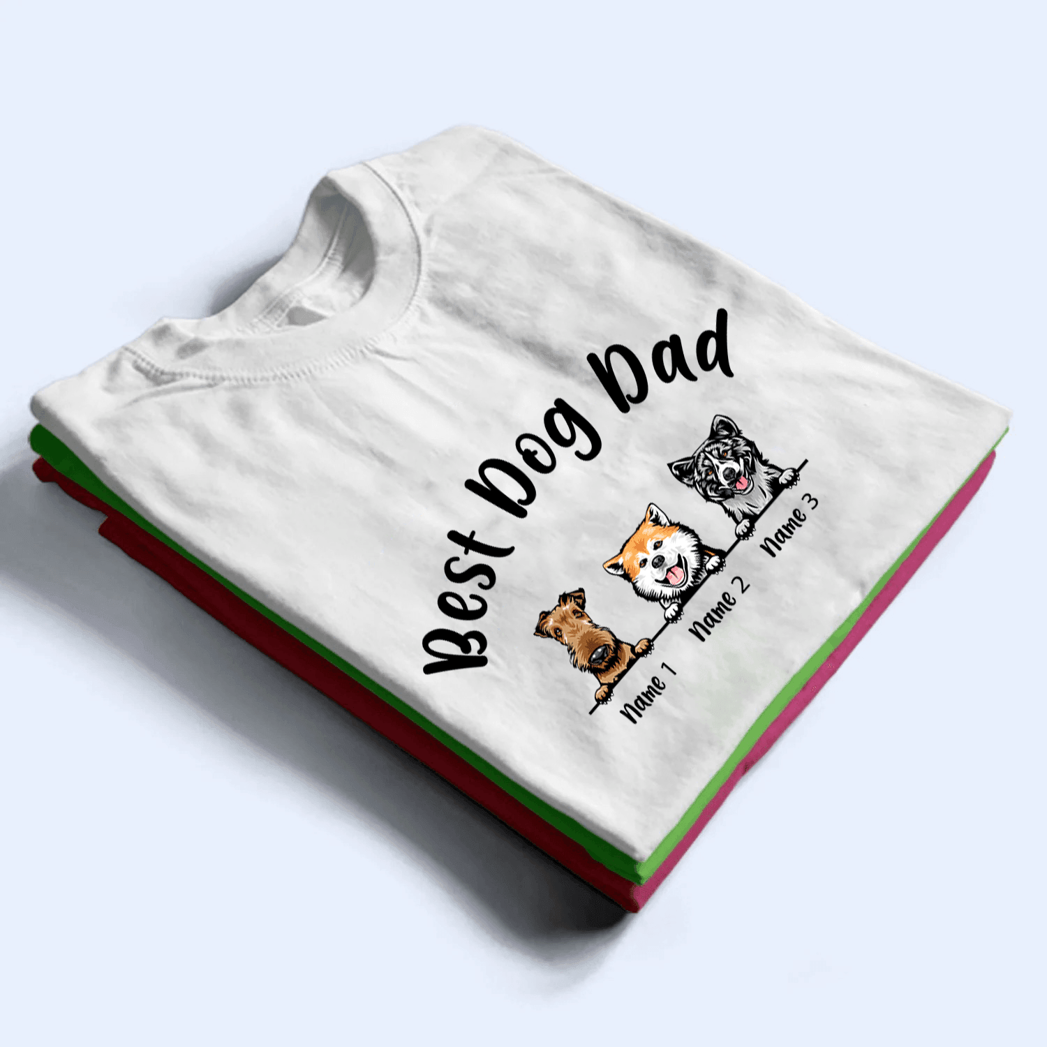 Best Dog Dad - Personalized Custom T Shirt - Birthday, Loving, Funny Gift For Dog Dad, Dog Owner, Dog Lovers - Suzitee Store