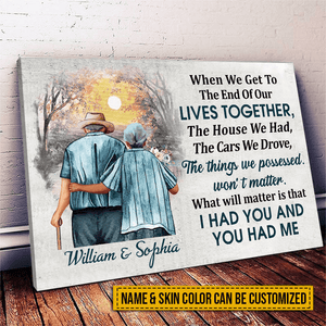 Custom Photo When We Get To The End, Personalized Family Gift For Couples, Valentine, Anniversary, Husband Wife, Her/Him, Grandma/Grandpa, Grandparent | Poster