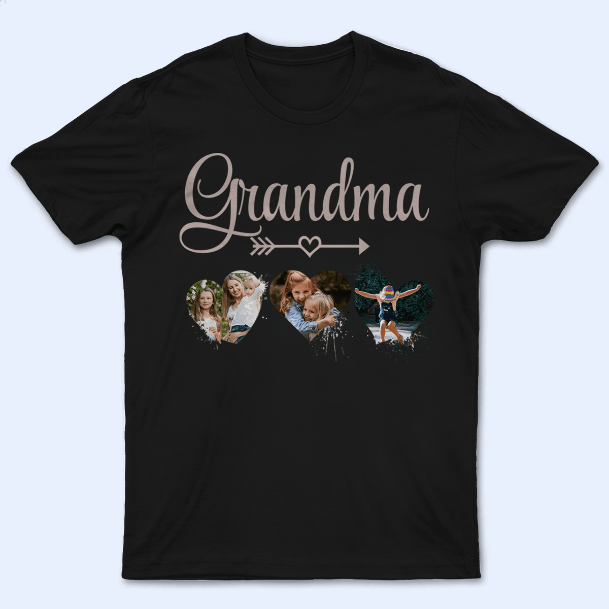 Custom Photograph Grandma and Grandchildren - Personalized Custom T Sh ...