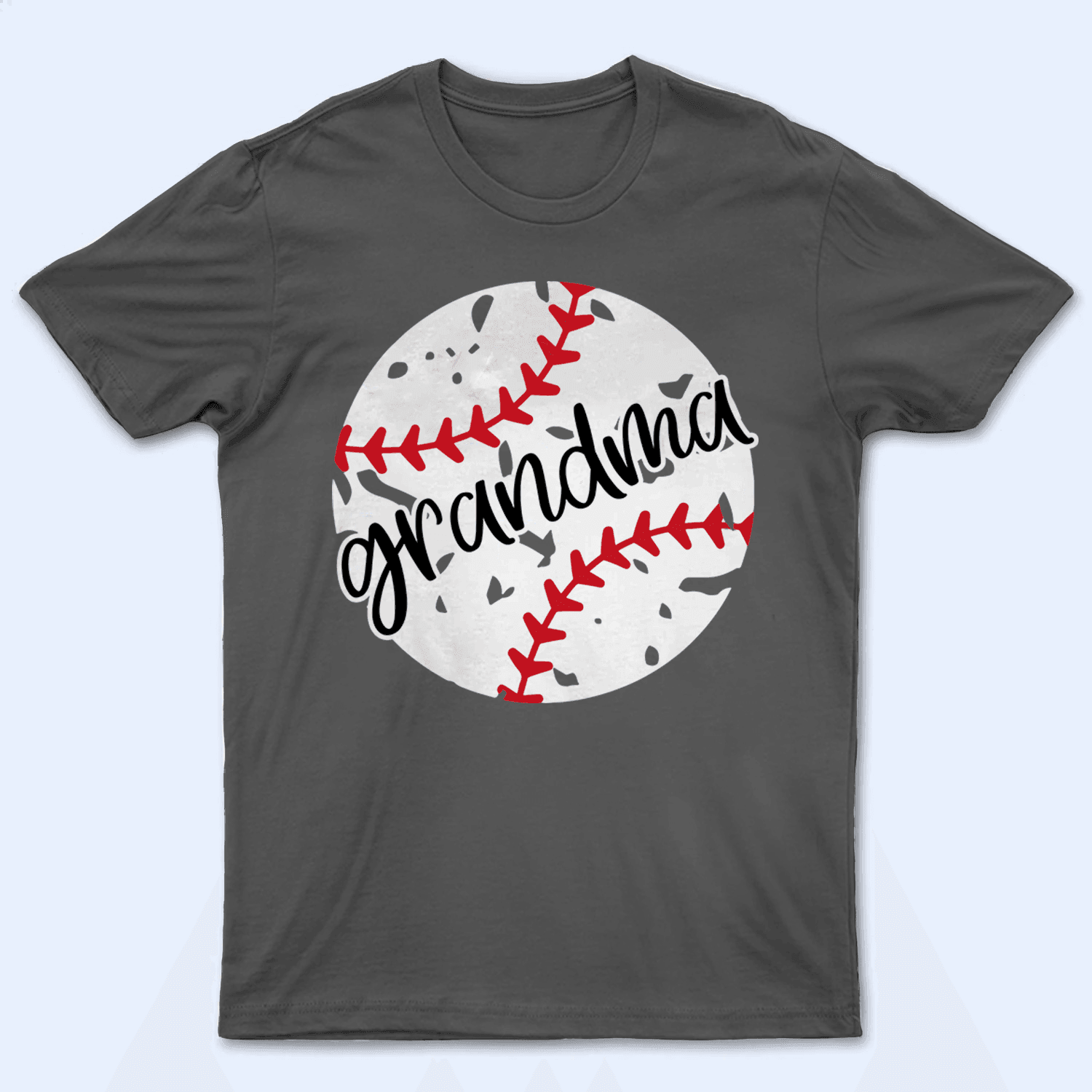 Distressed Baseball Grandma - Personalized Custom T Shirt - Birthday, Loving, Funny Gift for Grandma/Nana/Mimi, Mom, Wife, Grandparent - Suzitee Store