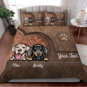 Dog Personalized Bedding Set - Gift For Dog Lovers, Dog Mom, Dog Dad, Dog Owner Gift