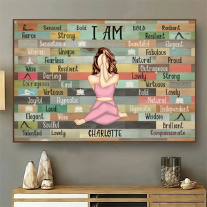 I Am Yoga Girl - Personalized Horizontal Poster - Gift For Yoga Lovers, Mental Health Gifts