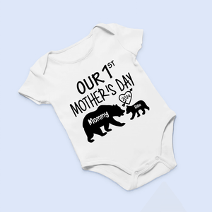 Our 1st Mother's Day - BABY ONESIE - Momma Bear & Baby Bear - Personalized Gift For New Moms, Mom, Mother, Grandma, Grandmother, Mother's Day, Family - Suzitee Store