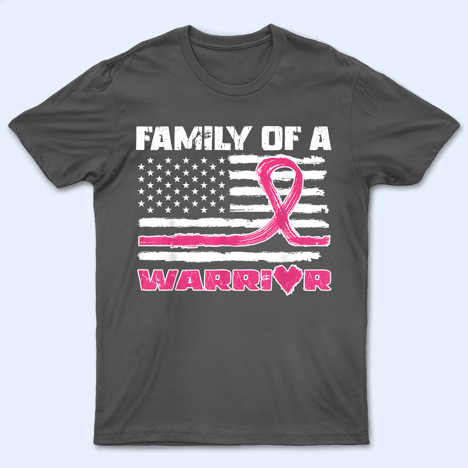 Family Of A Warrior - Personalized Custom T Shirt - Birthday, Loving, Funny Gift for Grandma/Nana/Mimi, Mom, Wife, Grandparent - Suzitee Store