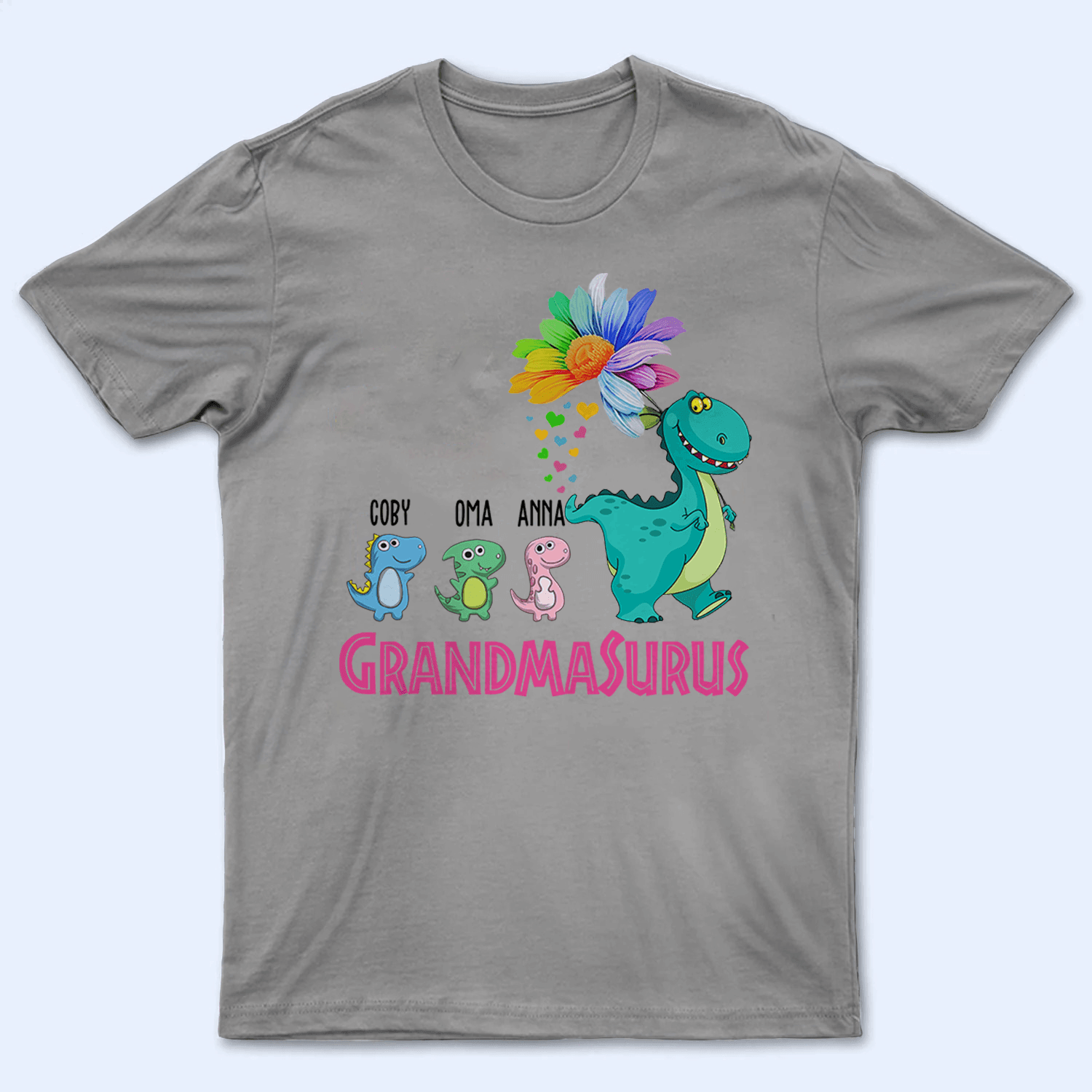 Funny Grandmasurus - Personalized Custom T Shirt - Birthday, Loving, Funny Gift for Grandma/Nana/Mimi, Mom, Wife, Grandparent - Suzitee Store