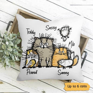 Funny Cat Personalized Cat Pillow - Gift For Cat Lovers, Pet Lovers, Cat Mom, Cat Dad