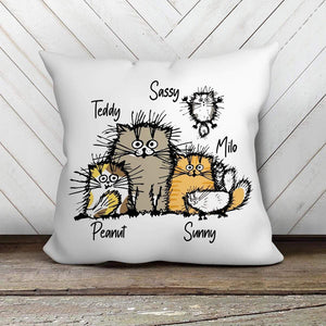 Funny Cat Personalized Cat Pillow - Gift For Cat Lovers, Pet Lovers, Cat Mom, Cat Dad