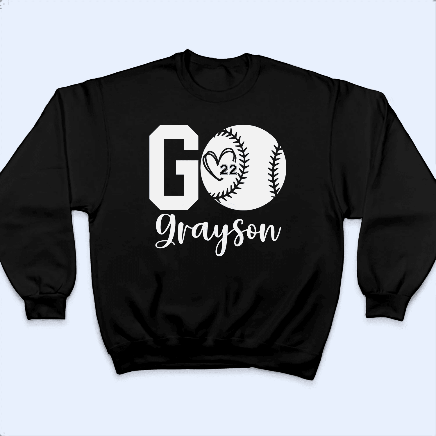 GO Baseball Cheer Mom - Baseball/ Softball Cheers Personalized Custom T Shirt - Birthday, Loving, Funny Gift for Grandma/Nana/Mimi, Mom, Wife, Grandparent - Suzitee Store