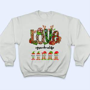 Grandma Elf - Personalized Custom T Shirt - Birthday, Loving, Funny Gift for Grandma/Nana/Mimi, Mom, Wife, Grandparent - Suzitee Store