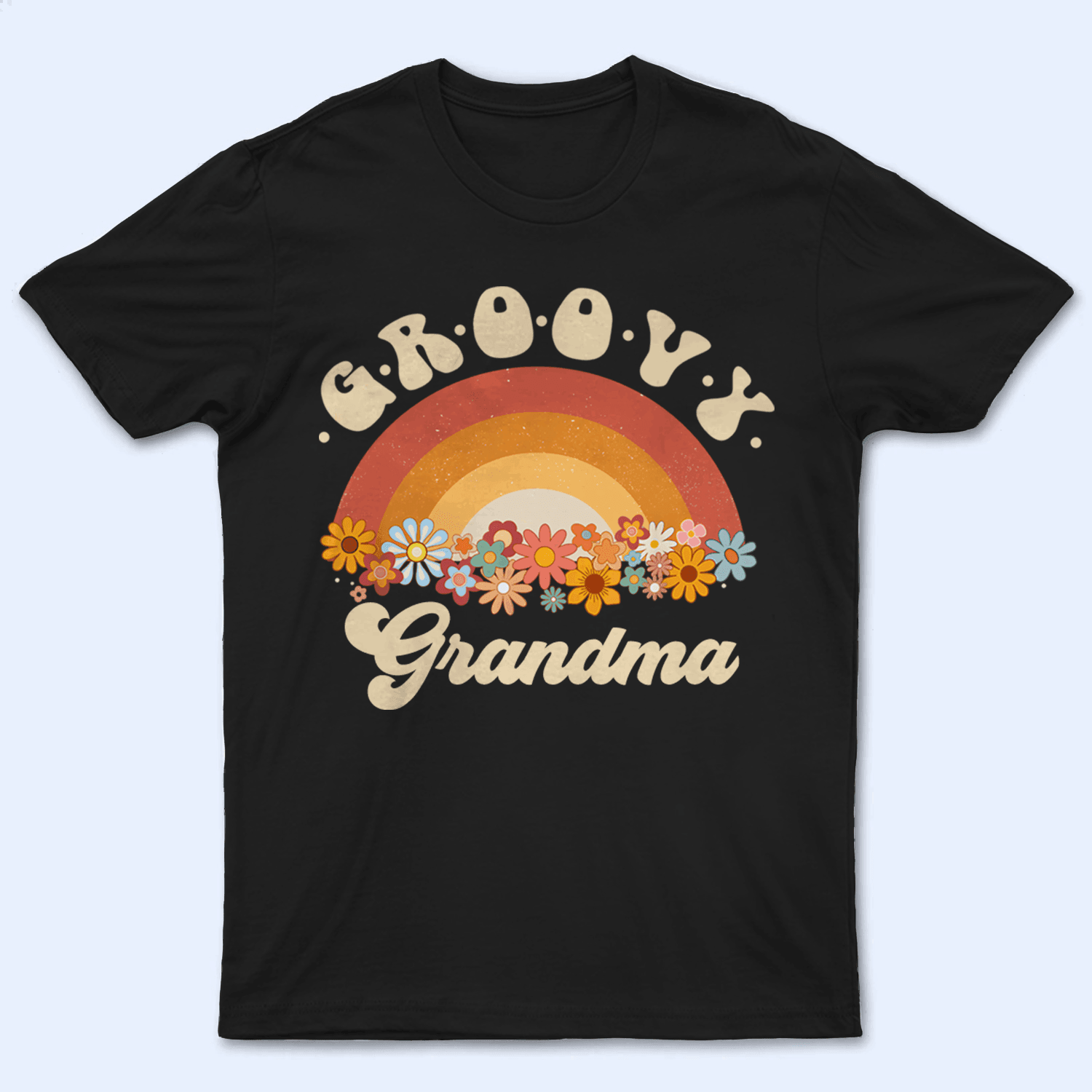 Groovy Grandma - Personalized Custom T Shirt - Birthday, Loving, Funny Gift for Grandma/Nana/Mimi, Mom, Wife, Grandparent - Suzitee Store