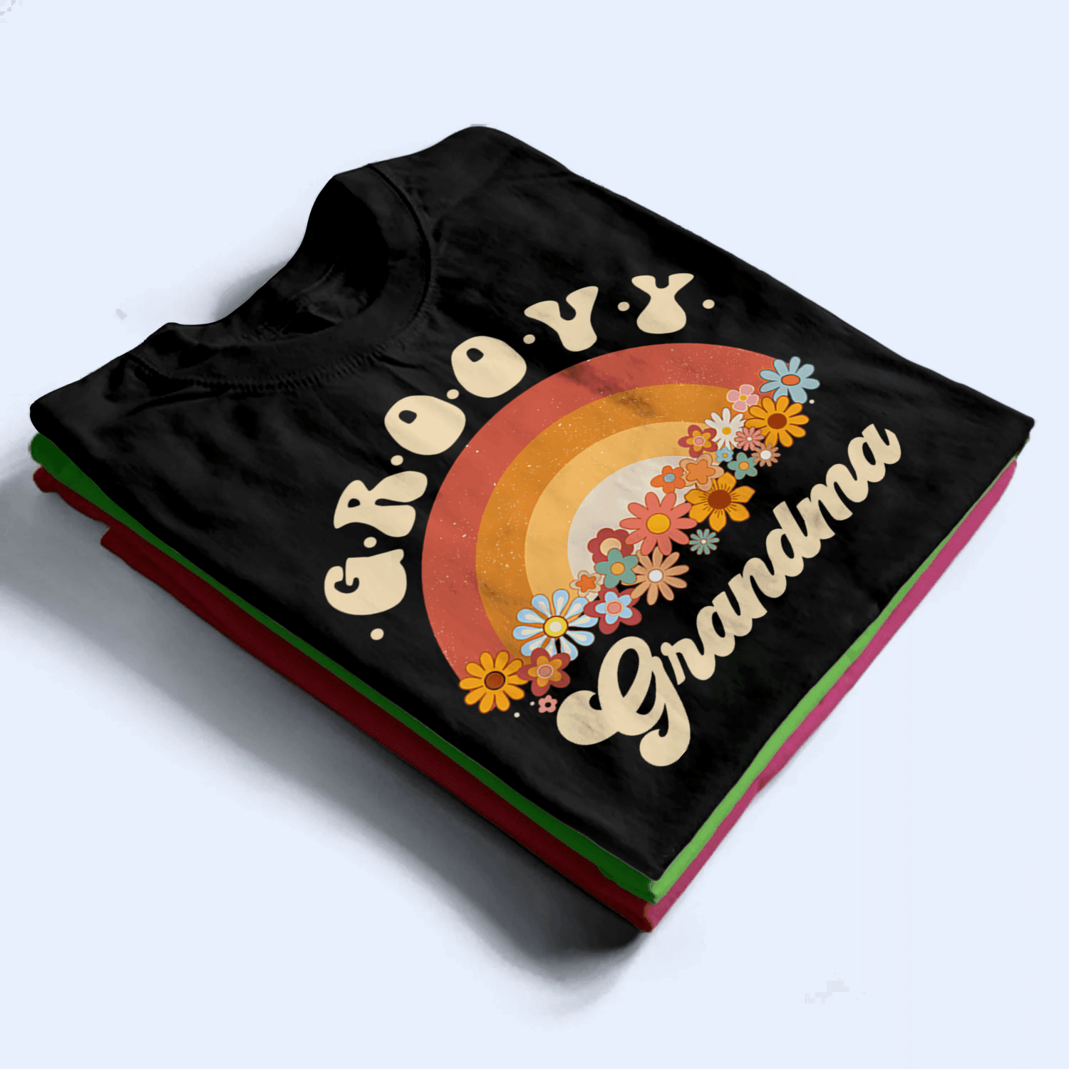 Groovy Grandma - Personalized Custom T Shirt - Birthday, Loving, Funny Gift for Grandma/Nana/Mimi, Mom, Wife, Grandparent - Suzitee Store