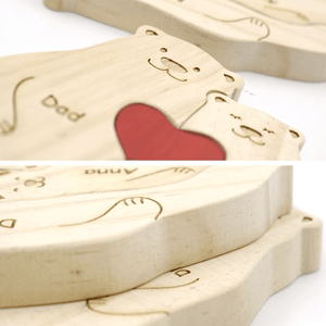 Family Wooden Hug Bears Puzzle -  Gift for Family Members, Parent, Grandparent, Mom and Dad, Grandma & Grandpa, Mother's Day, Father's Day