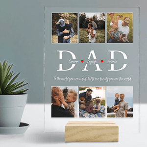 Custom Photo DAD LED Night Light - Acrylic Plaque Led Lamp - Personalized Gift for Dad - Father's Day Gift - Suzitee Store